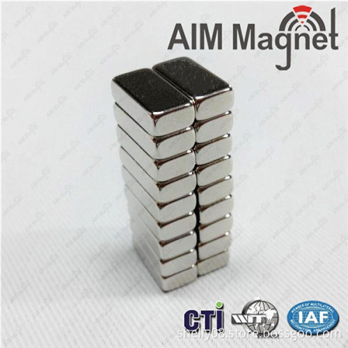 Industrial application 1/2''x1/4''x1/8'' block magnets